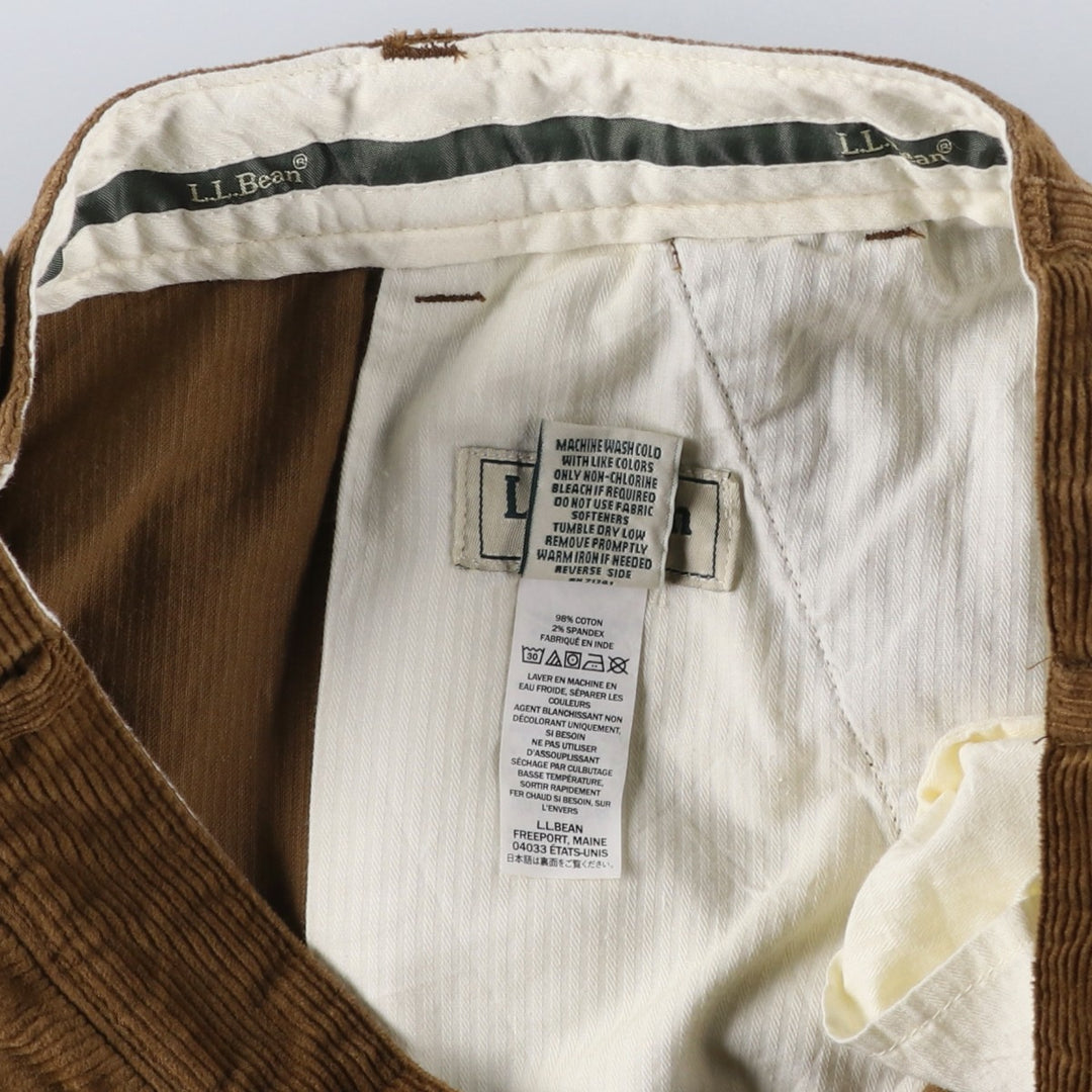 90s-00'S LLBean Classic Fit Corduroy Pants, Men's W35 (approx.) cotton brown type Vintage Second Hand