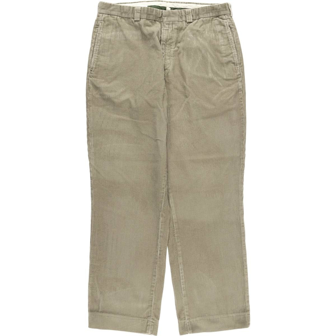 LLBean Wide Ribbed Corduroy Pants, Men's, Size W35 cotton Beige type Vintage Second Hand