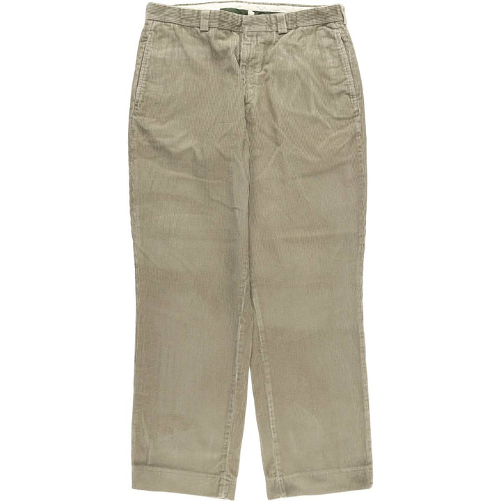 LLBean Wide Ribbed Corduroy Pants, Men's, Size W35 cotton Beige type Vintage Second Hand
