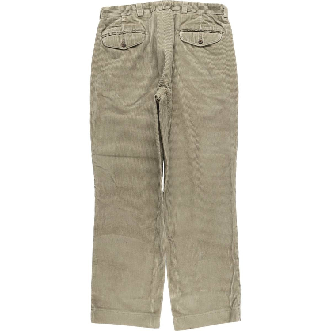 LLBean Wide Ribbed Corduroy Pants, Men's, Size W35 cotton Beige type Vintage Second Hand