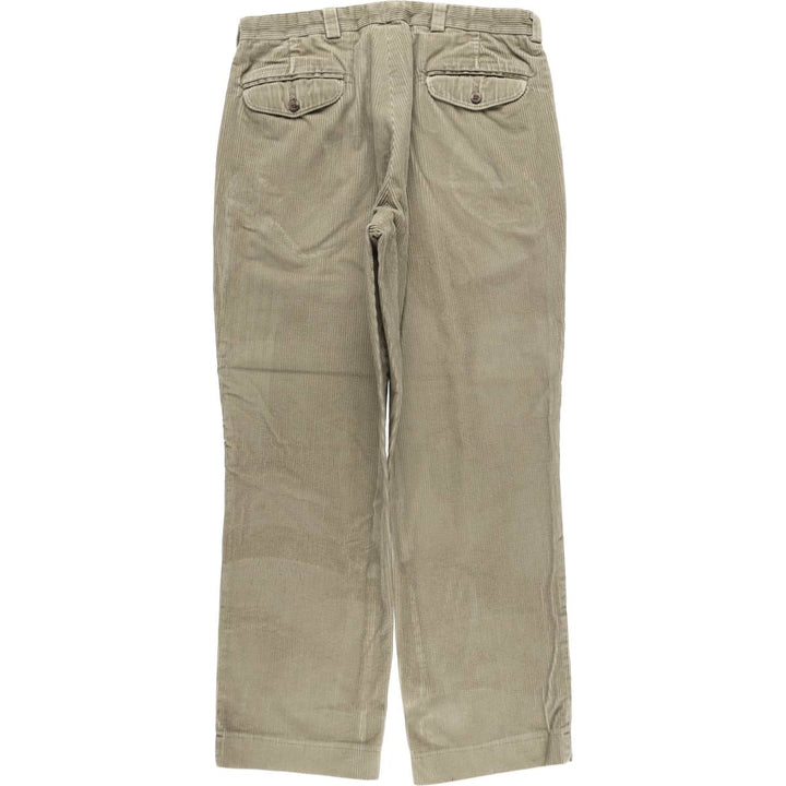 LLBean Wide Ribbed Corduroy Pants, Men's, Size W35 cotton Beige type Vintage Second Hand