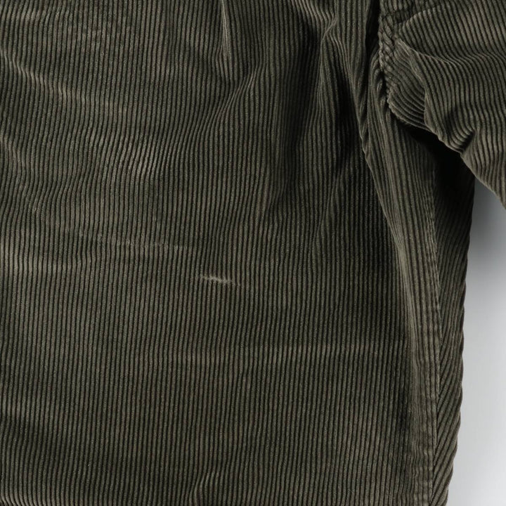 Eddie Bauer Two-Puck Wide-Rib Corduroy Pants, Men's Size 37 cotton green type Vintage Second Hand
