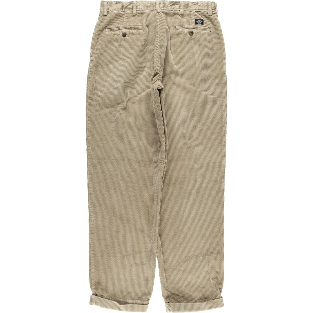 DOCKERS khakis two-pleat wide-wale corduroy pants, men's size W33 (approx.) cotton Beige type Vintage Second Hand