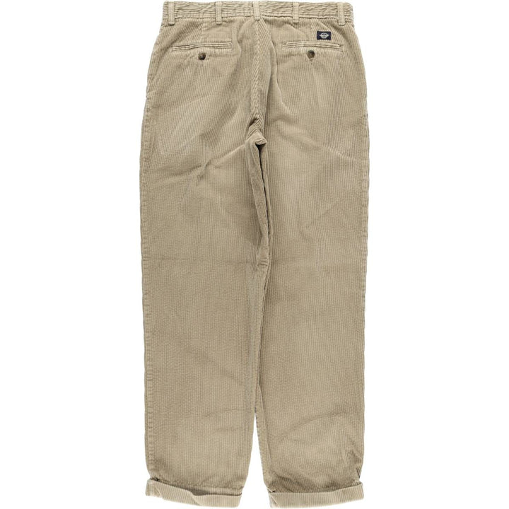 DOCKERS khakis two-pleat wide-wale corduroy pants, men's size W33 (approx.) cotton Beige type Vintage Second Hand