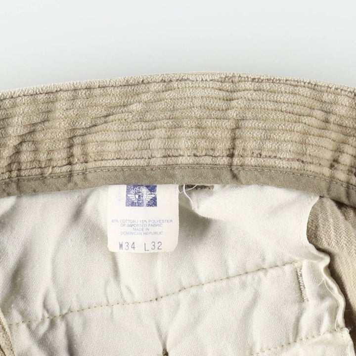 DOCKERS khakis two-pleat wide-wale corduroy pants, men's size W33 (approx.) cotton Beige type Vintage Second Hand