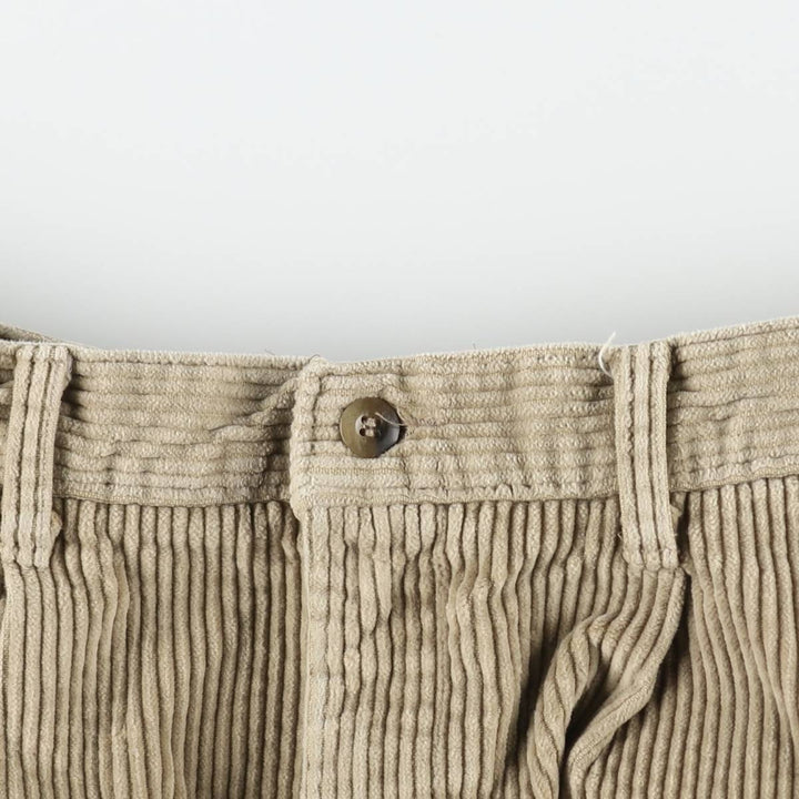 DOCKERS khakis two-pleat wide-wale corduroy pants, men's size W33 (approx.) cotton Beige type Vintage Second Hand