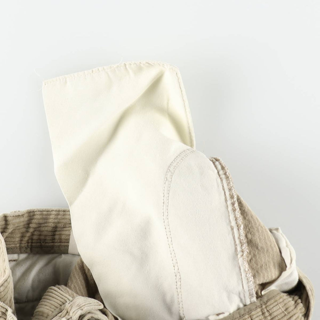 DOCKERS khakis two-pleat wide-wale corduroy pants, men's size W33 (approx.) cotton Beige type Vintage Second Hand
