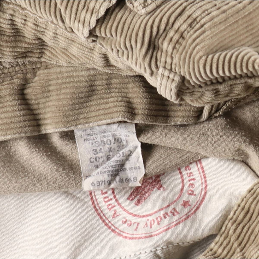 Lee DUNGAREES wide-wale corduroy pants, men's size W34 (approx.) unclear Beige type Vintage Second Hand