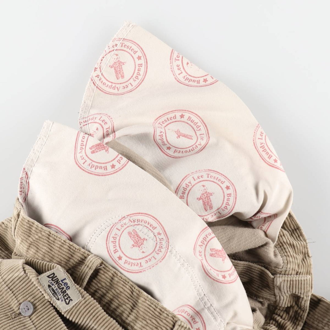 Lee DUNGAREES wide-wale corduroy pants, men's size W34 (approx.) unclear Beige type Vintage Second Hand