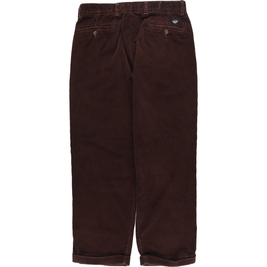 90'S Dockers khakis two-pleat corduroy pants, men's size W32 equivalent, vintage. cotton brown type Vintage Second Hand