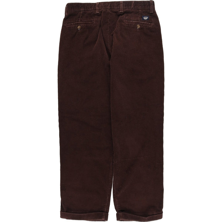 90'S Dockers khakis two-pleat corduroy pants, men's size W32 equivalent, vintage. cotton brown type Vintage Second Hand