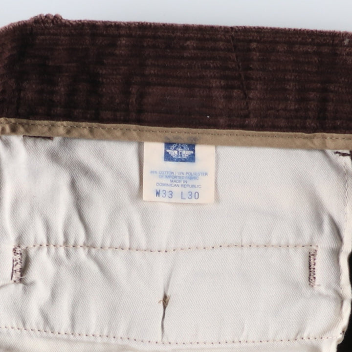 90'S Dockers khakis two-pleat corduroy pants, men's size W32 equivalent, vintage. cotton brown type Vintage Second Hand