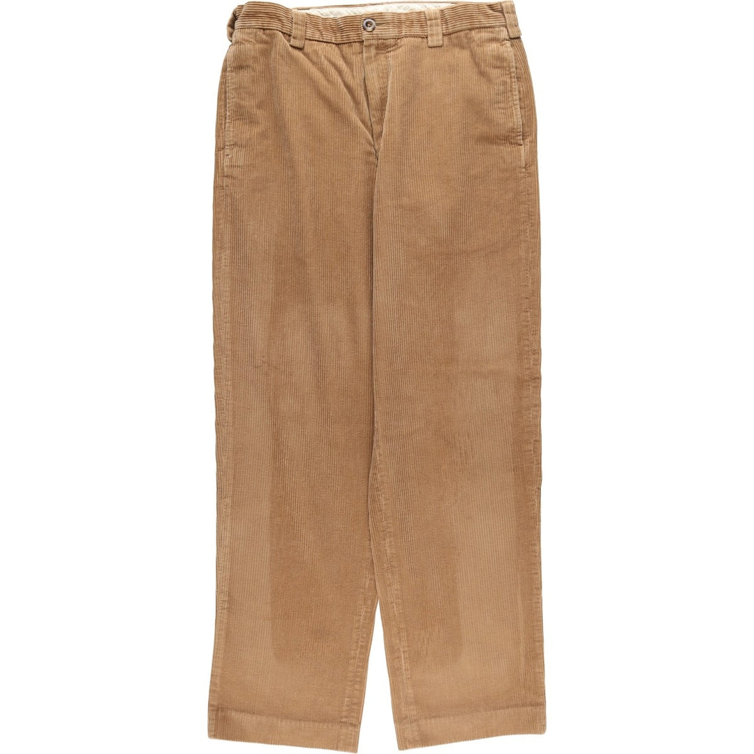 90s-00'S LLBean corduroy pants, men's size W33 (approx.), vintage. cotton beige type brown Vintage Second Hand
