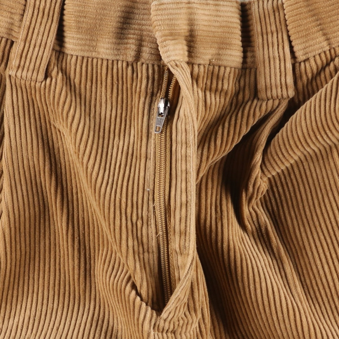 90s-00'S LLBean Two-Pleat Corduroy Pants, Men's Size W31 (approx.), Vintage cotton Beige type Vintage Second Hand