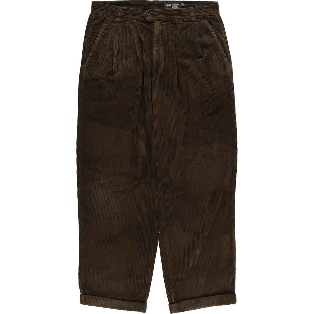 Eddie Bauer Men's Two-Puck Wide-Rib Corduroy Pants, Size W35 cotton brown type Vintage Second Hand