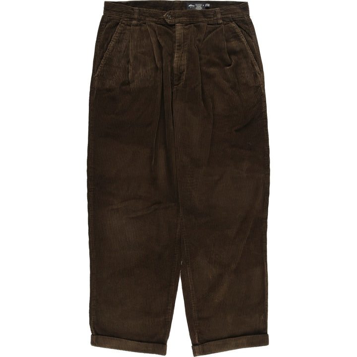 Eddie Bauer Men's Two-Puck Wide-Rib Corduroy Pants, Size W35 cotton brown type Vintage Second Hand