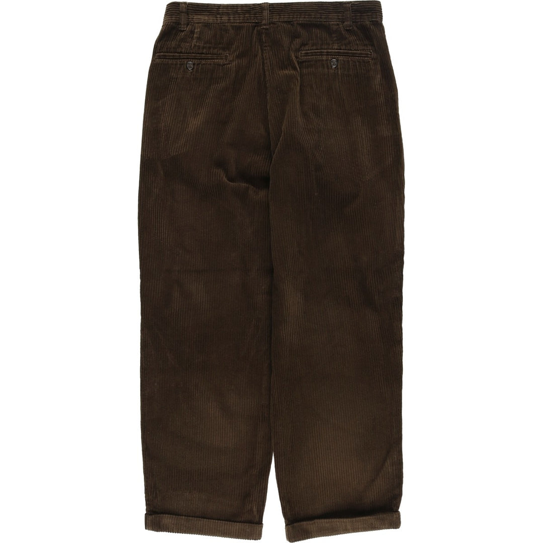 Eddie Bauer Men's Two-Puck Wide-Rib Corduroy Pants, Size W35 cotton brown type Vintage Second Hand