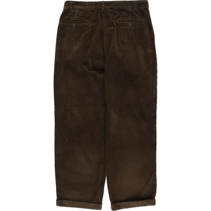 Eddie Bauer Men's Two-Puck Wide-Rib Corduroy Pants, Size W35 cotton brown type Vintage Second Hand