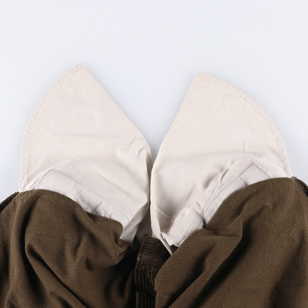 Eddie Bauer Men's Two-Puck Wide-Rib Corduroy Pants, Size W35 cotton brown type Vintage Second Hand