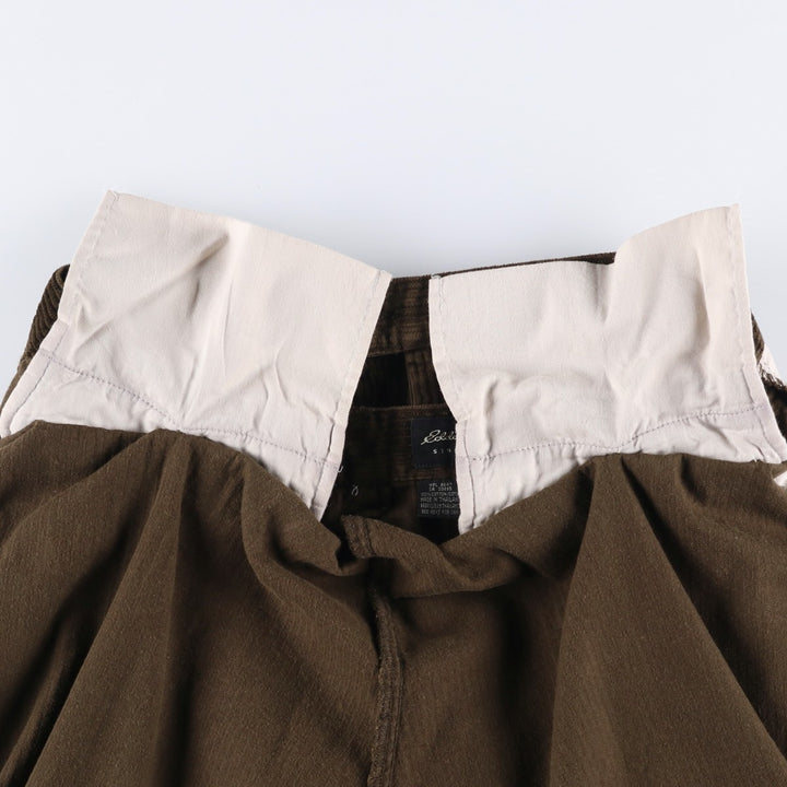 Eddie Bauer Men's Two-Puck Wide-Rib Corduroy Pants, Size W35 cotton brown type Vintage Second Hand