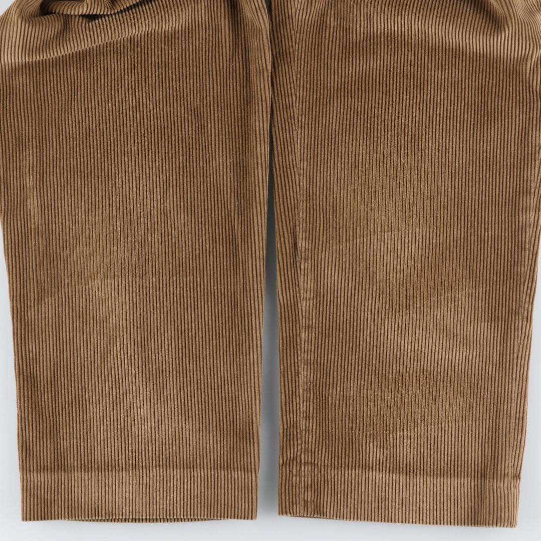 LLBean Two-Pleat Corduroy Pants, Men's Size W37 (approx.) cotton Beige type Vintage Second Hand