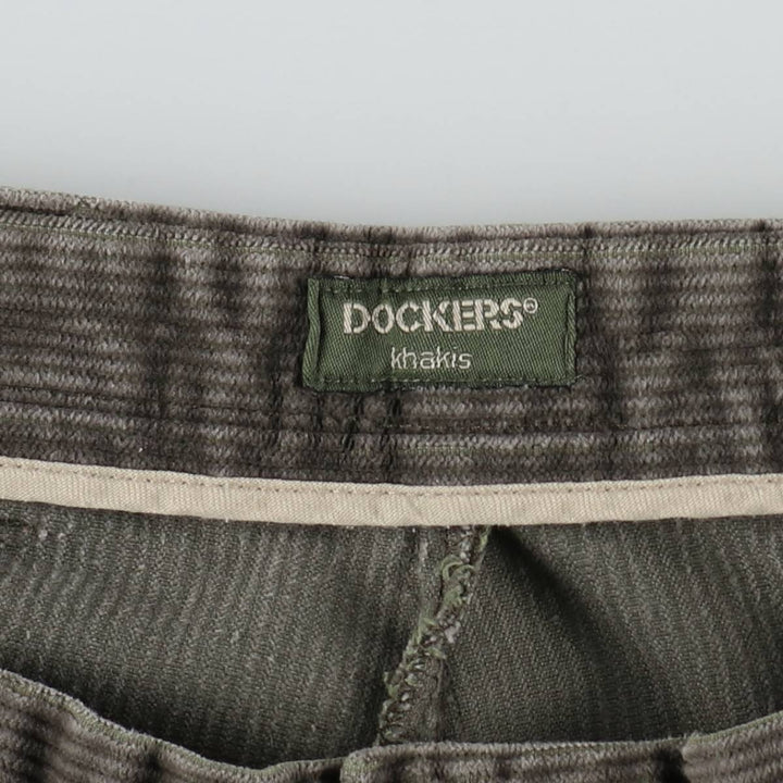 90'S Dockers khakis two-pleat corduroy pants, men's size W35 equivalent, vintage. cotton gray type Vintage Second Hand