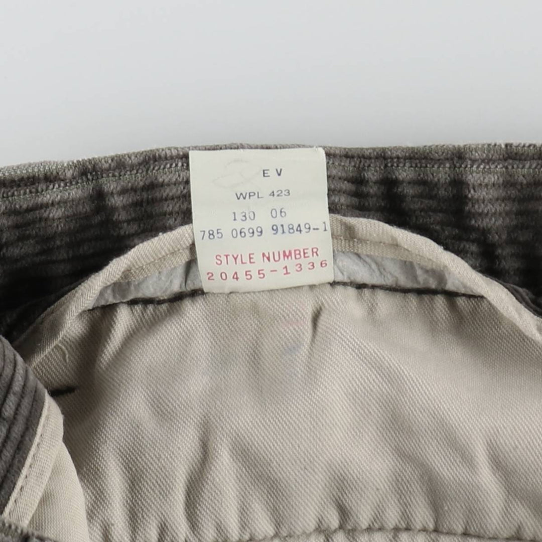 90'S Dockers khakis two-pleat corduroy pants, men's size W35 equivalent, vintage. cotton gray type Vintage Second Hand
