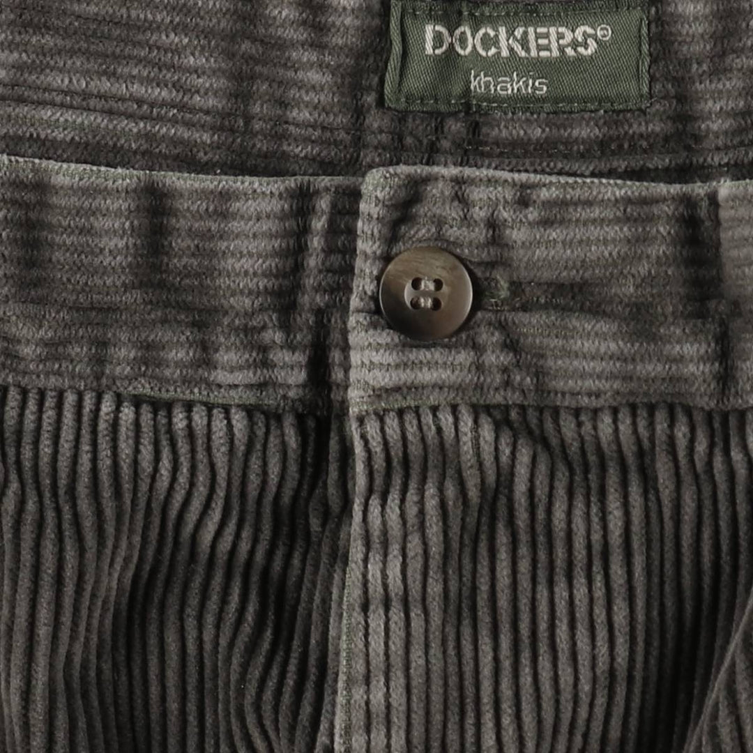 90'S Dockers khakis two-pleat corduroy pants, men's size W35 equivalent, vintage. cotton gray type Vintage Second Hand