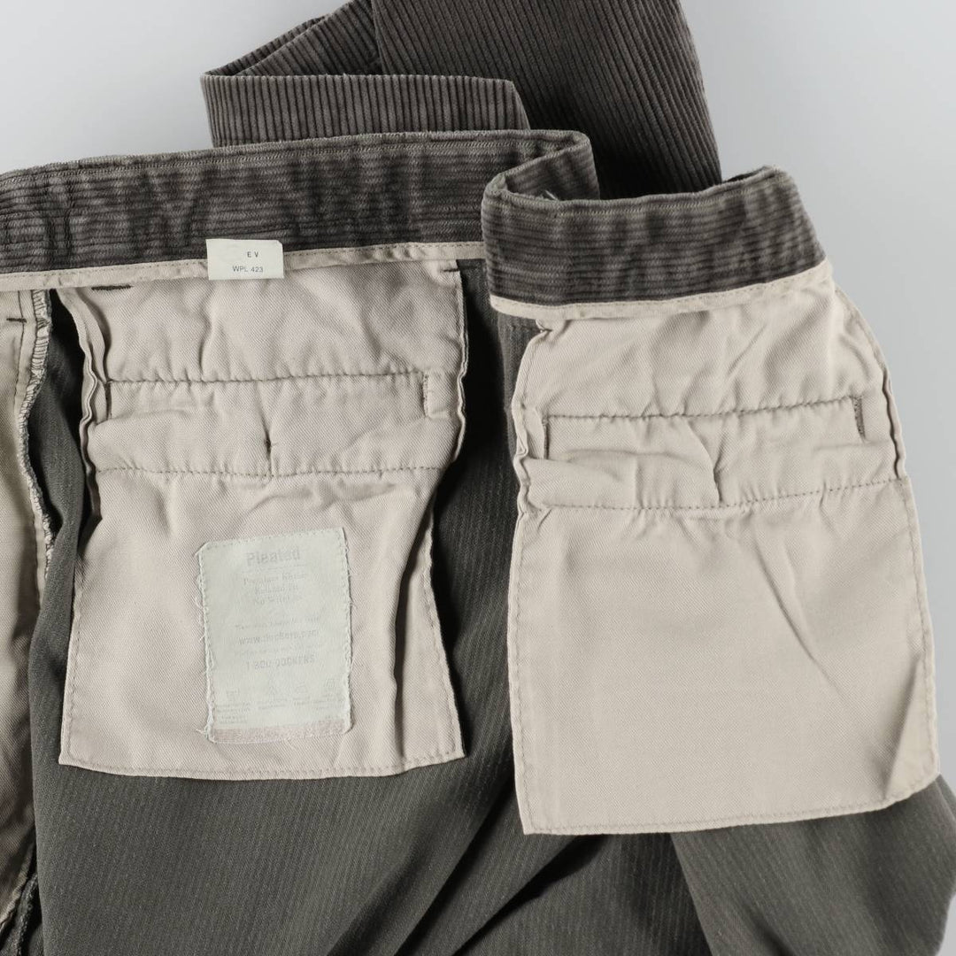 90'S Dockers khakis two-pleat corduroy pants, men's size W35 equivalent, vintage. cotton gray type Vintage Second Hand
