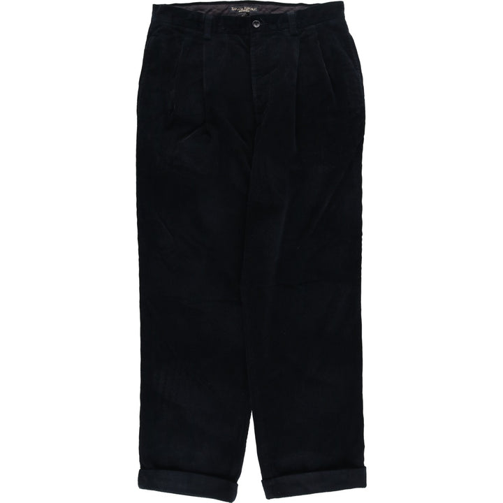 Banana Republic SMITHFIELD Two-Pleat Corduroy Pants, Men's Size W34 (approx.) cotton navy blue type Vintage Second Hand