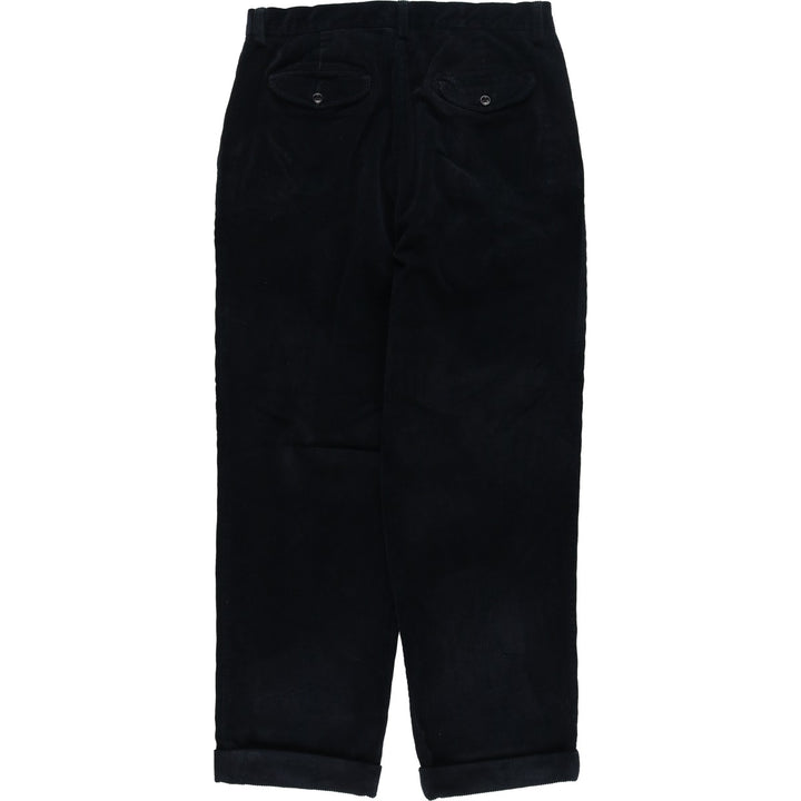 Banana Republic SMITHFIELD Two-Pleat Corduroy Pants, Men's Size W34 (approx.) cotton navy blue type Vintage Second Hand