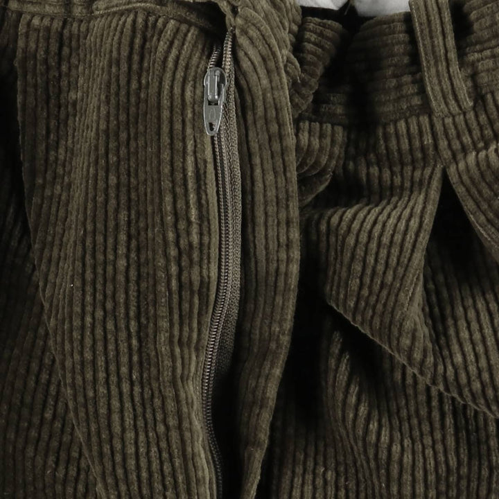 Burton Two-Pleat Wide-Wale Corduroy Pants, Men's Size W30 (approx.) cotton Green type dark green Vintage Second Hand