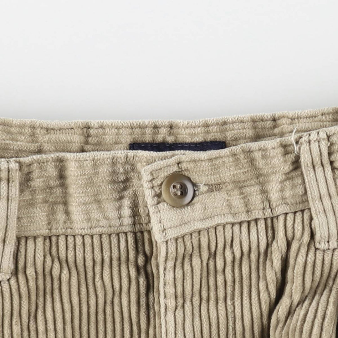 DOCKERS khakis two-pleat wide-wale corduroy pants, men's size W31 (approx.) cotton Beige type Vintage Second Hand