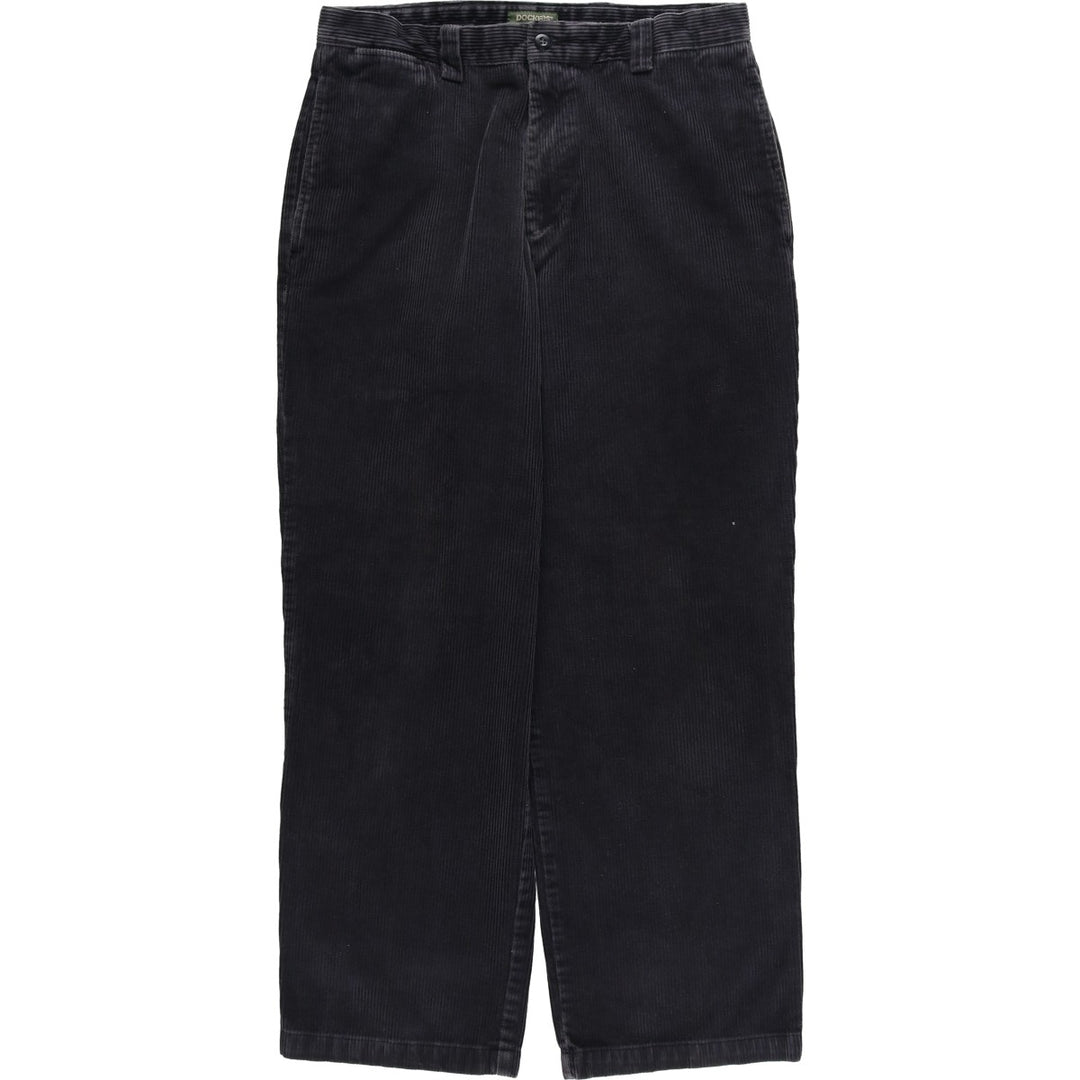 90'S Dockers khakis corduroy pants, men's size W33 (approx.), vintage. cotton black type Vintage Second Hand