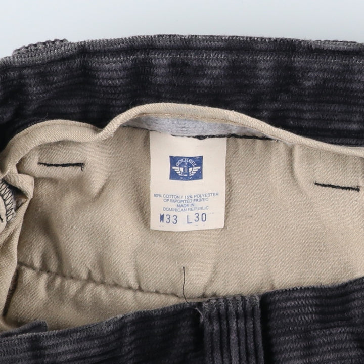 90'S Dockers khakis corduroy pants, men's size W33 (approx.), vintage. cotton black type Vintage Second Hand
