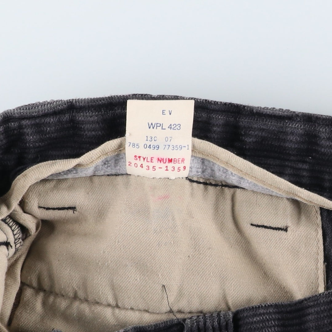 90'S Dockers khakis corduroy pants, men's size W33 (approx.), vintage. cotton black type Vintage Second Hand