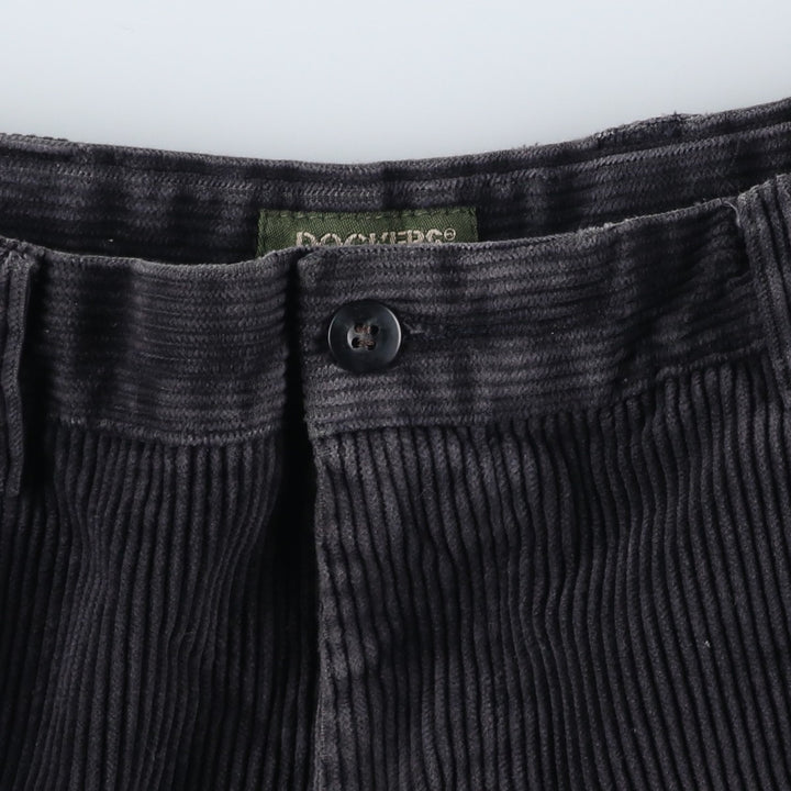 90'S Dockers khakis corduroy pants, men's size W33 (approx.), vintage. cotton black type Vintage Second Hand