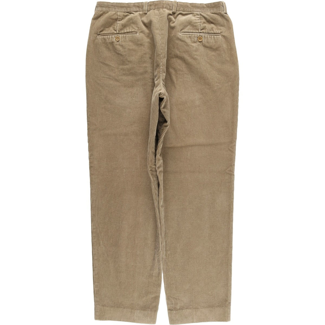 GB PEDRINI Two-Pleat Corduroy Pants, Made in Italy, Men's Size W34 (approx.), Vintage unclear Beige type Vintage Second Hand