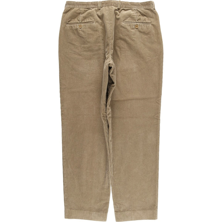 GB PEDRINI Two-Pleat Corduroy Pants, Made in Italy, Men's Size W34 (approx.), Vintage unclear Beige type Vintage Second Hand