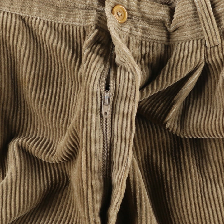 GB PEDRINI Two-Pleat Corduroy Pants, Made in Italy, Men's Size W34 (approx.), Vintage unclear Beige type Vintage Second Hand