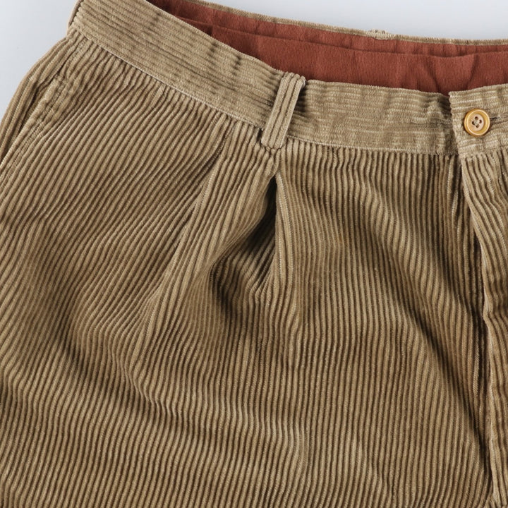GB PEDRINI Two-Pleat Corduroy Pants, Made in Italy, Men's Size W34 (approx.), Vintage unclear Beige type Vintage Second Hand
