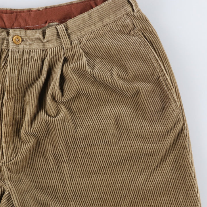 GB PEDRINI Two-Pleat Corduroy Pants, Made in Italy, Men's Size W34 (approx.), Vintage unclear Beige type Vintage Second Hand