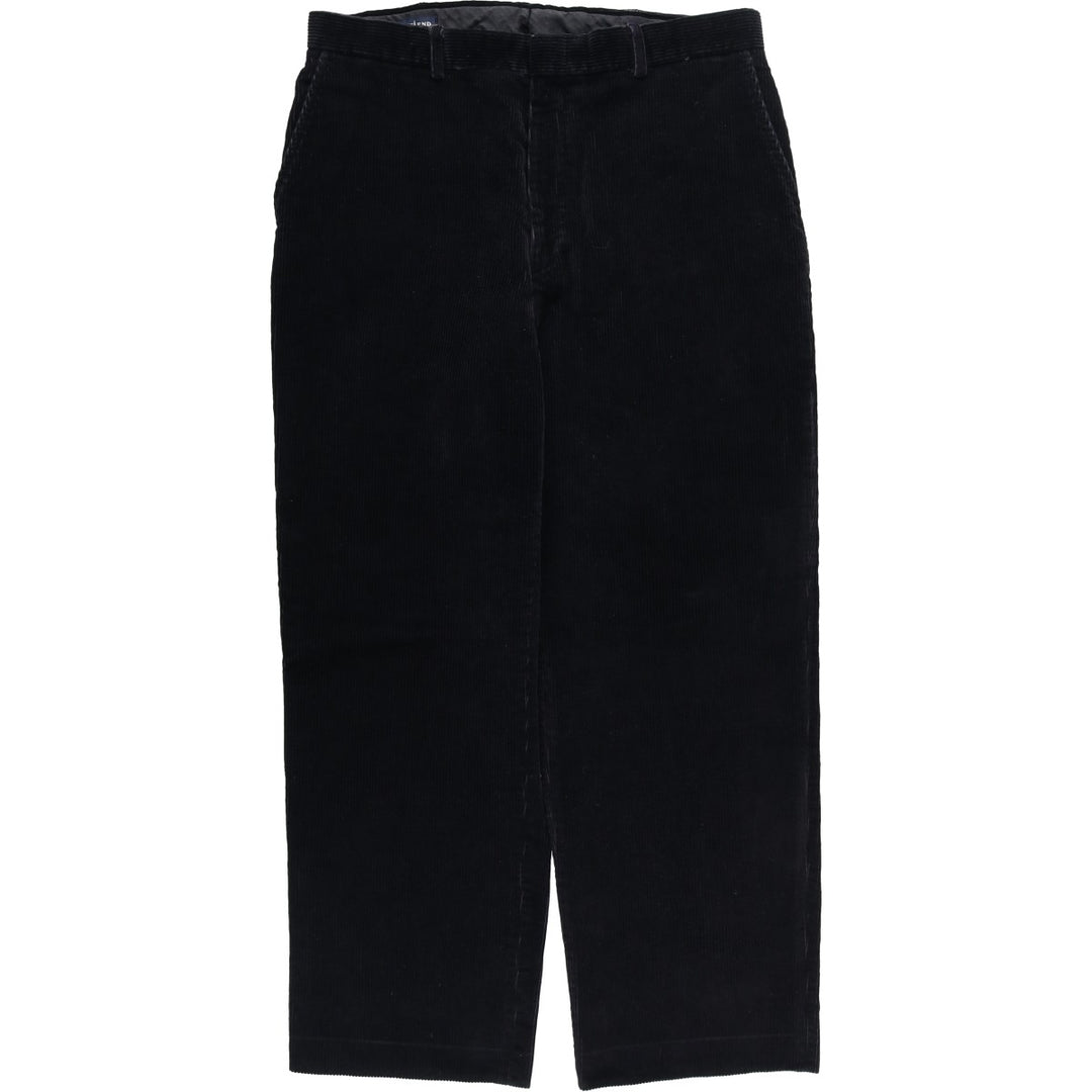 Lands' End corduroy pants, men's size W35 (approx.) cotton navy blue type Vintage Second Hand