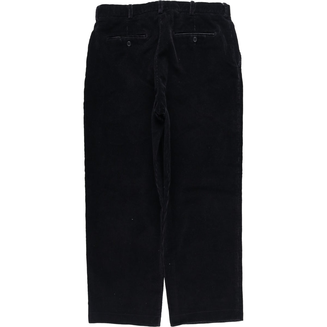 Lands' End corduroy pants, men's size W35 (approx.) cotton navy blue type Vintage Second Hand