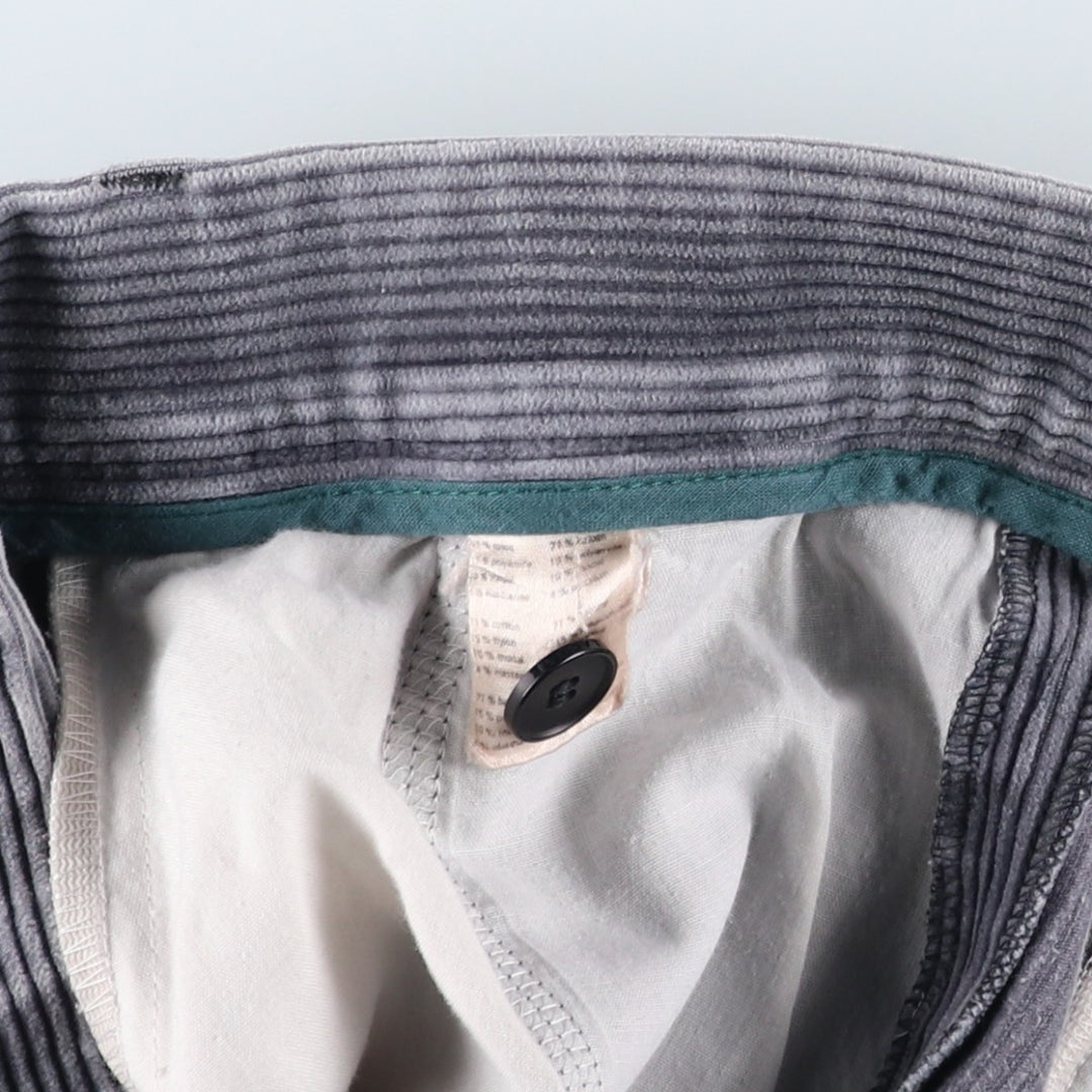 Lacoste corduroy pants with one pleat, men's size W35 (approx.) cotton gray type Vintage Second Hand