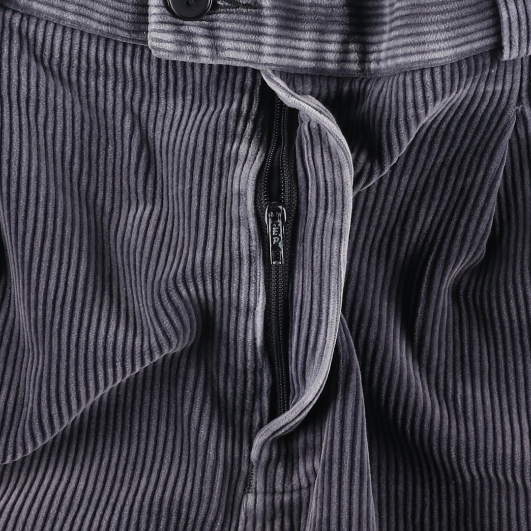 Lacoste corduroy pants with one pleat, men's size W35 (approx.) cotton gray type Vintage Second Hand