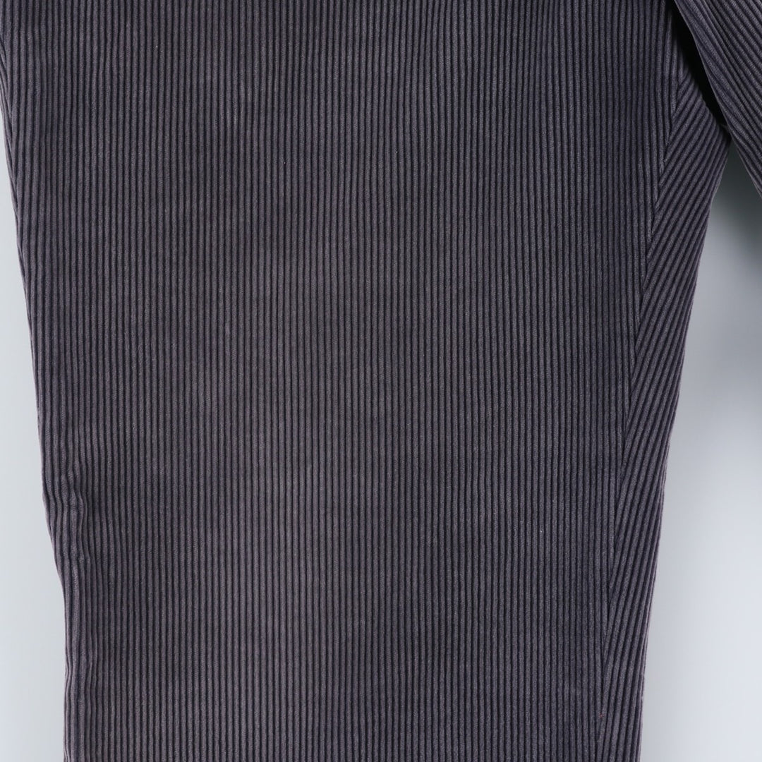 Lacoste corduroy pants with one pleat, men's size W35 (approx.) cotton gray type Vintage Second Hand