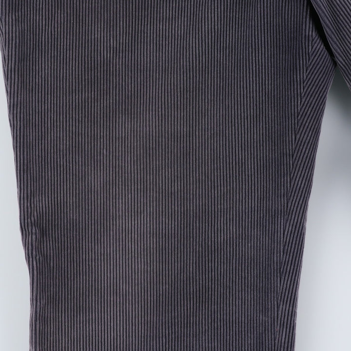 Lacoste corduroy pants with one pleat, men's size W35 (approx.) cotton gray type Vintage Second Hand