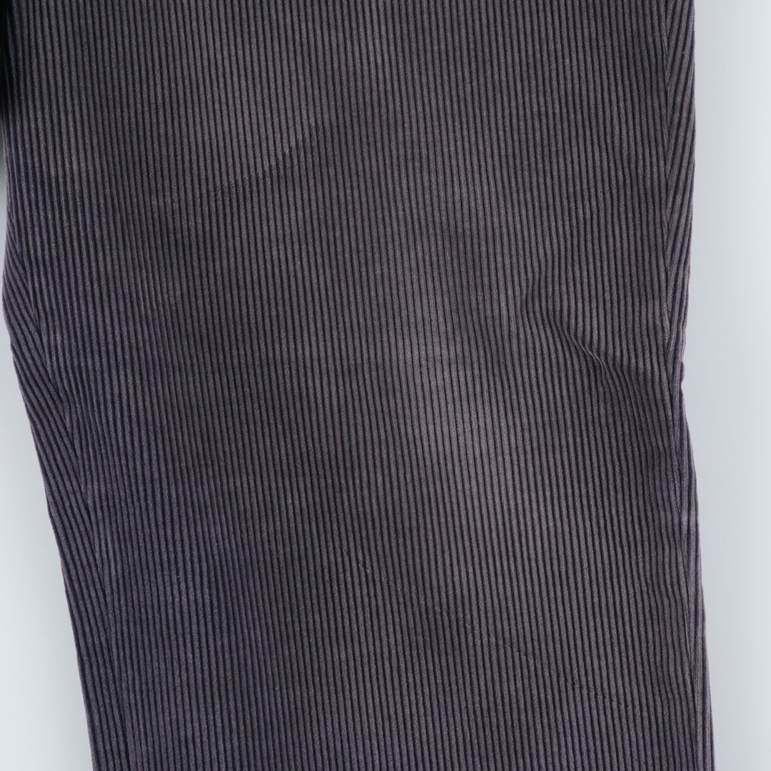 Lacoste corduroy pants with one pleat, men's size W35 (approx.) cotton gray type Vintage Second Hand