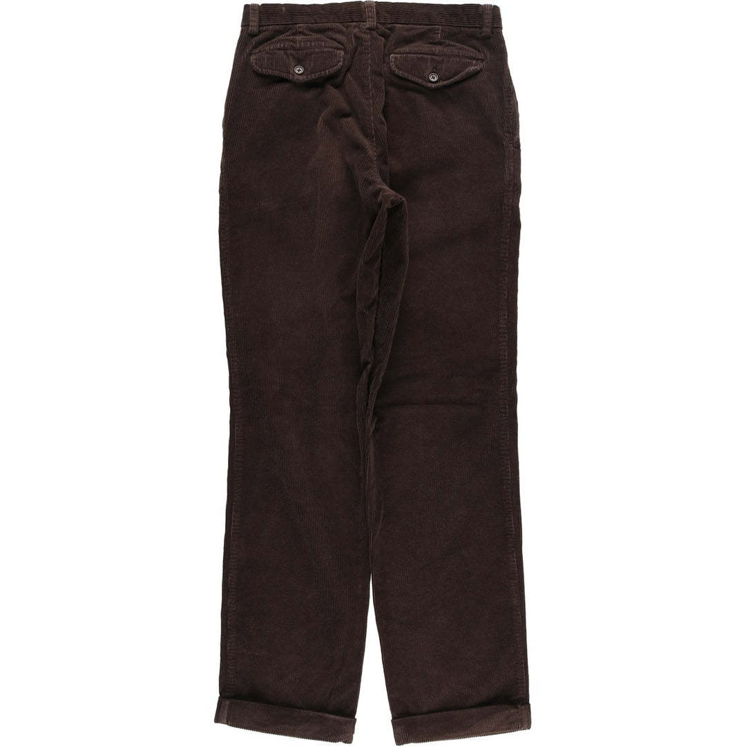 Banana Republic SMITHFIELD Two-Pleat Corduroy Pants, Men's Size W32 (approx.) cotton brown type Vintage Second Hand